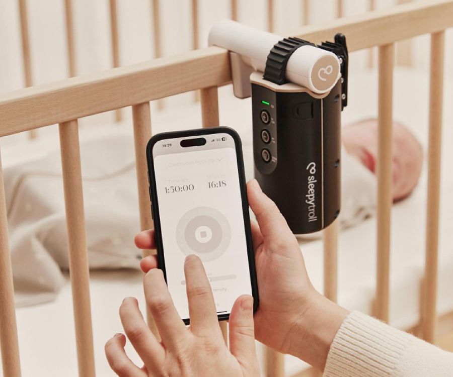 Schommelmotor voor autostoel/babybed/babyhangmat/relax/wandelwagen/buggy Sleepytroll Baby Rocker Gen2