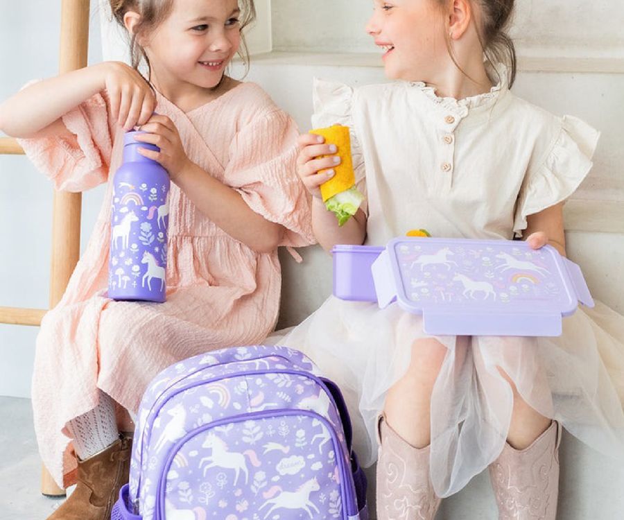 Brooddoos A Little Lovely Company Bento Lunch Box | Unicorn Dreams
