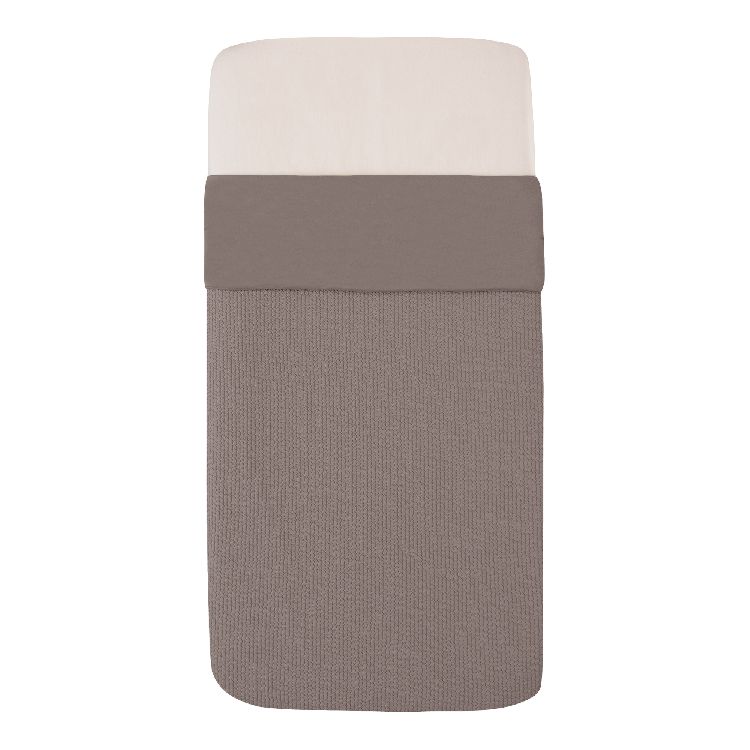 Deken Witlof For Kids Tuck-Inn, geschikt voor wieg | Waves warm grey