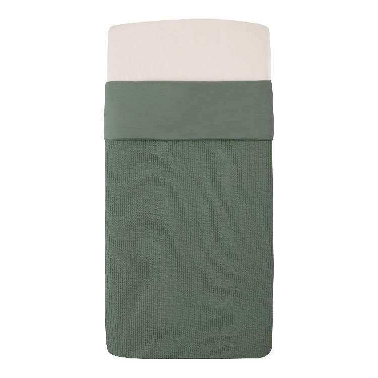 Deken Witlof For Kids Tuck-Inn, geschikt voor wieg | Waves forest green