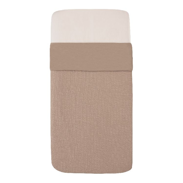 Deken Witlof For Kids Tuck-Inn, geschikt voor babybed 60x120 | Waves urban taupe