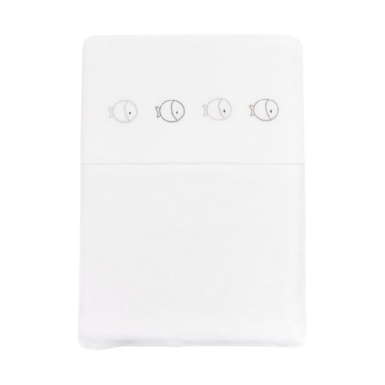 Laken Bamboom, geschikt voor babybed 60x120/babybed 70x140 | Fishes