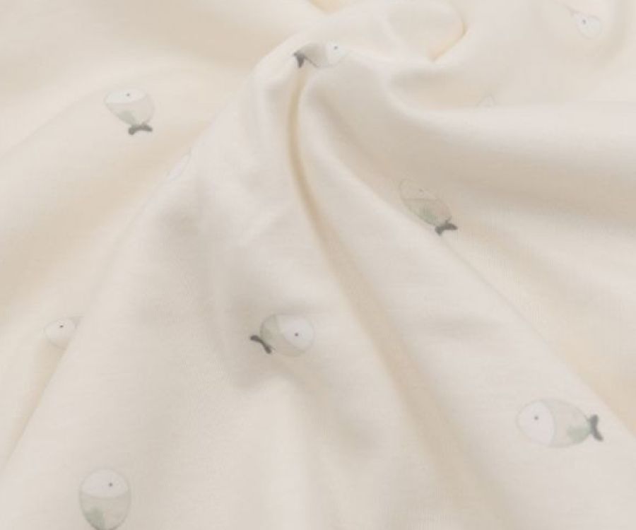 Deken Bamboom, geschikt voor babybed 60x120/babybed 70x140 | Fishes