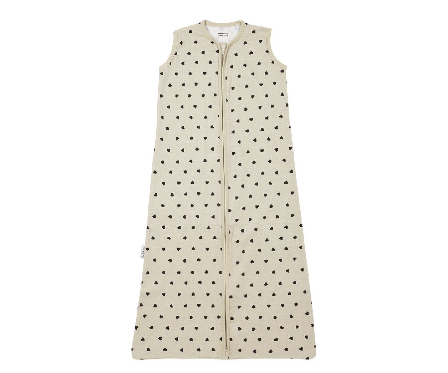 Slaapzak Meyco Baby, 18/24 maanden, 0.3 TOG | Sweet Heart soft sand-black