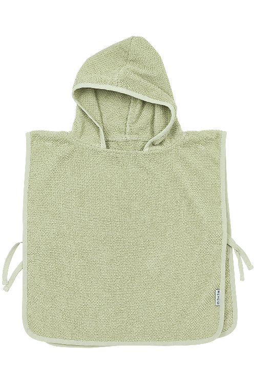Poncho Meyco Baby, badcape | Popcorn soft olive