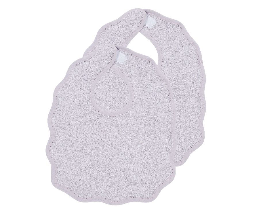 Slabbetje Meyco Baby Slab 2-pack | Wavy soft lavender