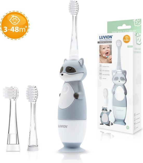 Elektrische tandenborstel Luvion Electrical baby toothbrush 400S Racoon