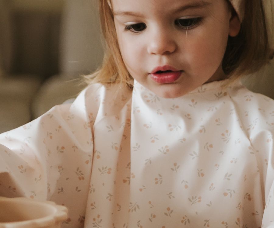 Slabbetje Bamboom Bib with sleeves | Tulips
