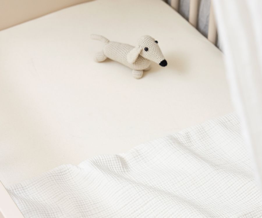 Hoeslaken Meyco Baby, geschikt voor babybed 60x120 | Nature