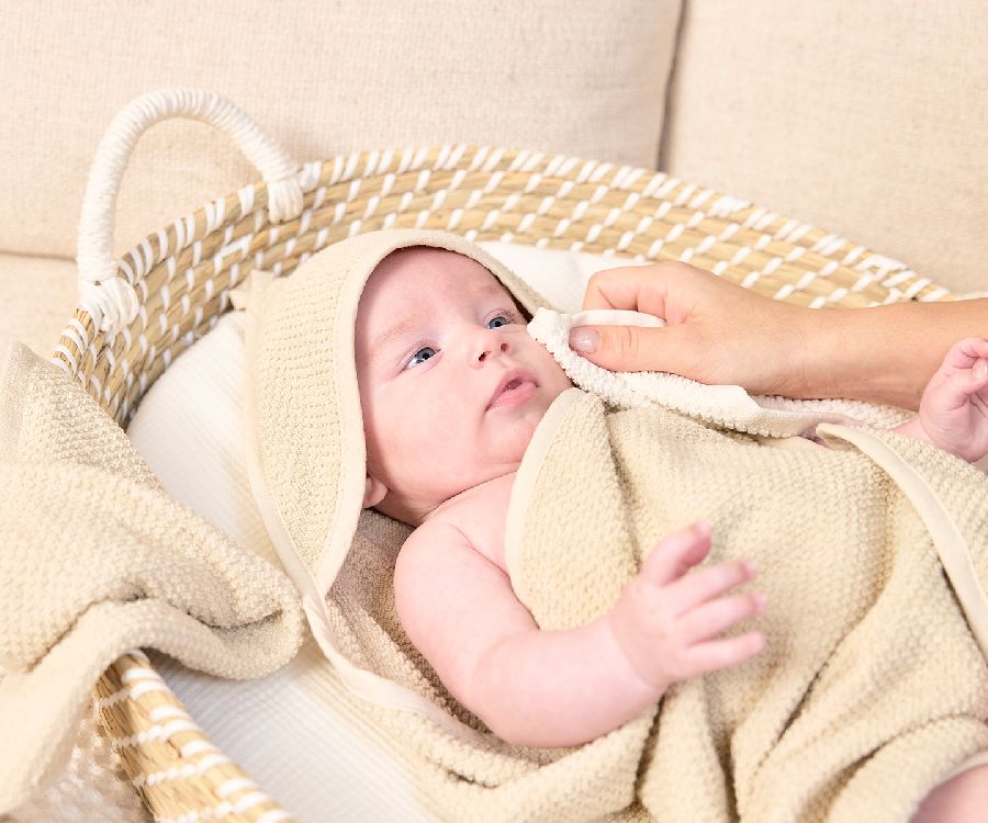 Monddoek Meyco Baby | Popcorn naturel/Popcorn soft sand