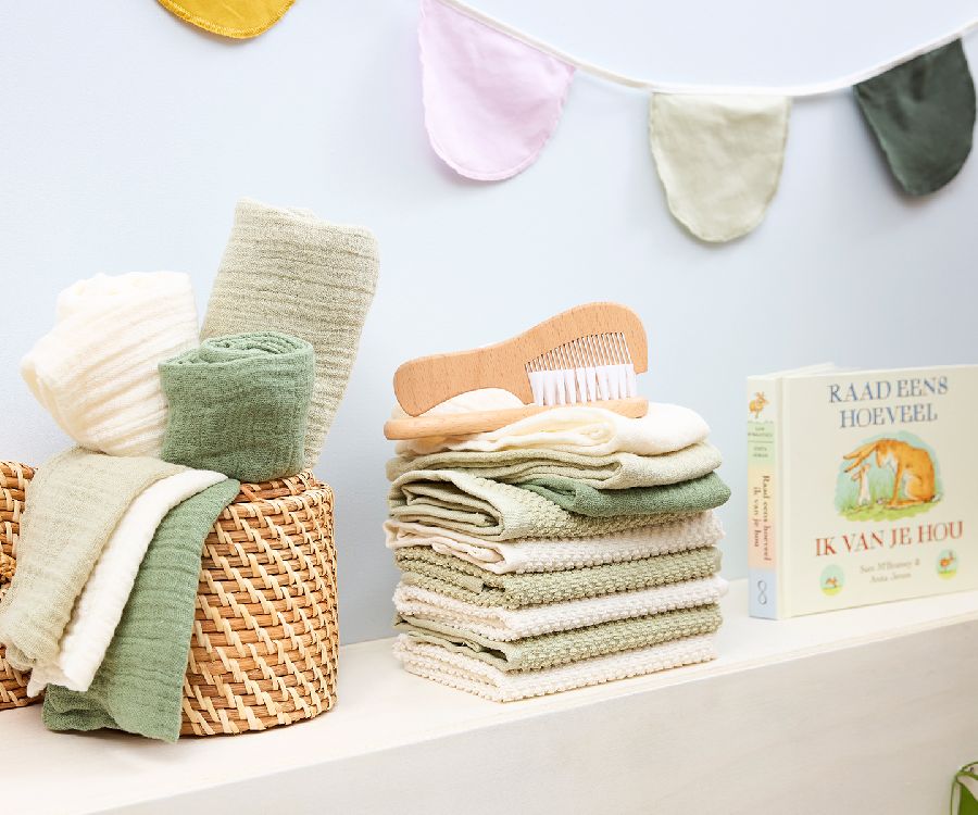 Monddoek Meyco Baby | Popcorn naturel/Popcorn soft sand
