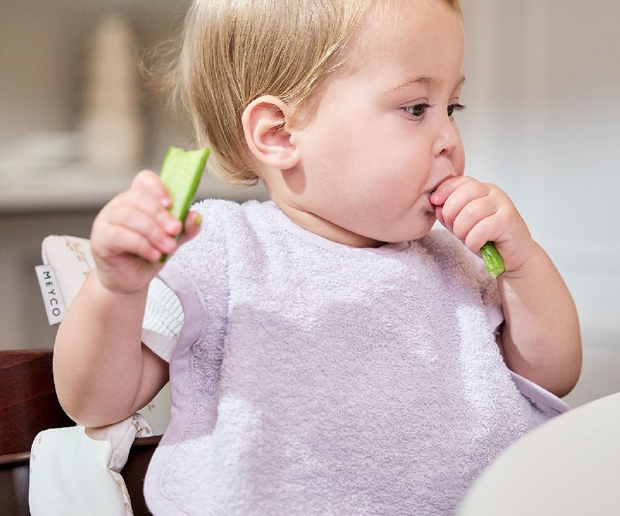 Slabbetje Meyco Baby Slab 2-pack | Wavy soft lavender