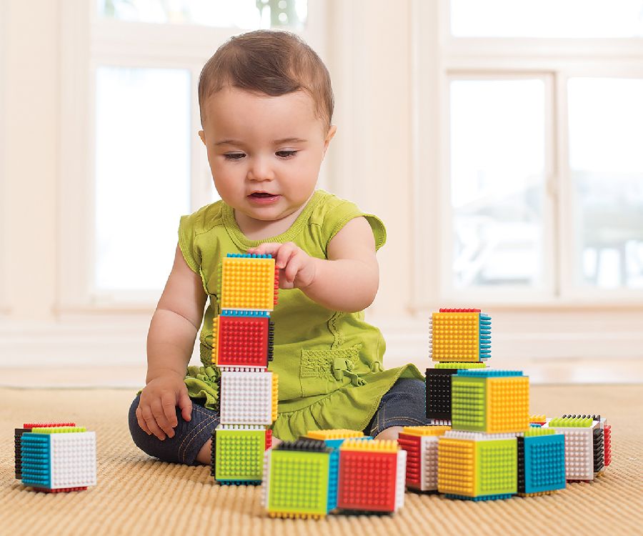 Blokken Infantino Press & stay - Sensory blocks | bouwblokken