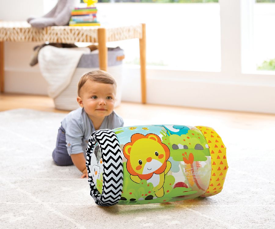 Kruiprol & rolfiguur Infantino Jungle peek & roll