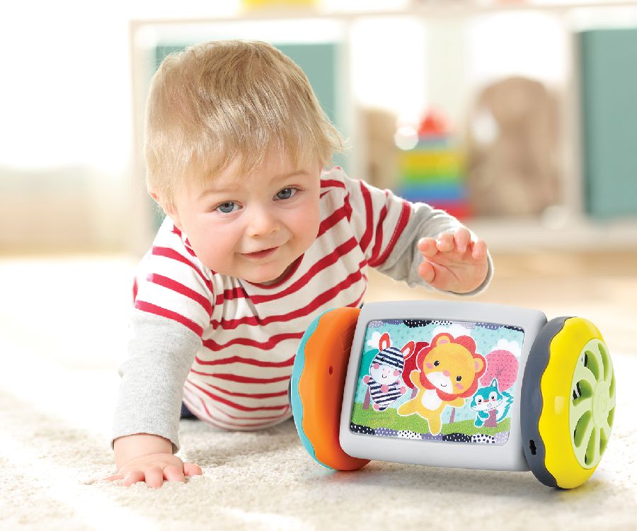 Kruiprol & rolfiguur Infantino Mirror me activity roller