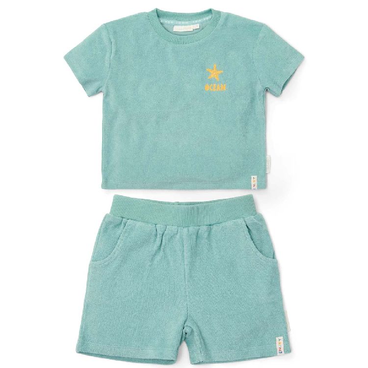 Outfit Little Dutch Swimsuit Long Sleeve, short/T-shirt | Seashells