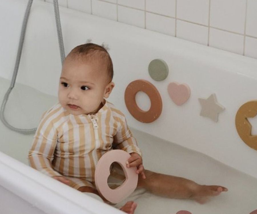 Badspelletje Mushie Foam bath puzzle
