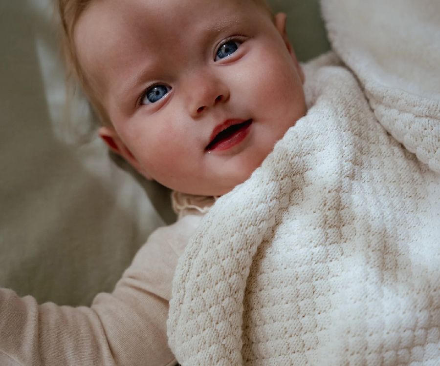 Deken Little Dutch Ledikantdeken, geschikt voor babybed 60x120/babybed 70x140 | Pure Soft White