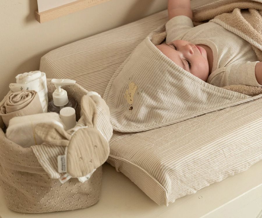 Waskussen hoes Little Dutch Aankleedkussenhoes | Pure Soft Beige