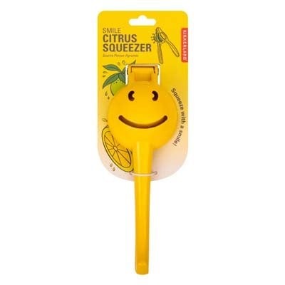 FRUITPERS Smile Citrus Squeezer, geel, smiley, keukengerei