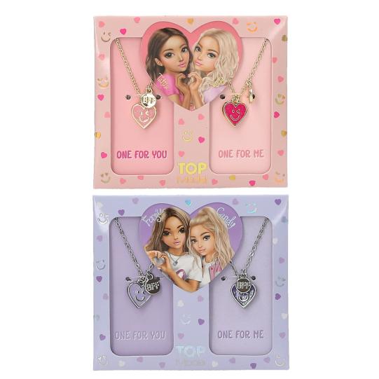 HALSKETTING Topmodel, BFF ketting,  roze/paars, assortiment, 1st, juweel