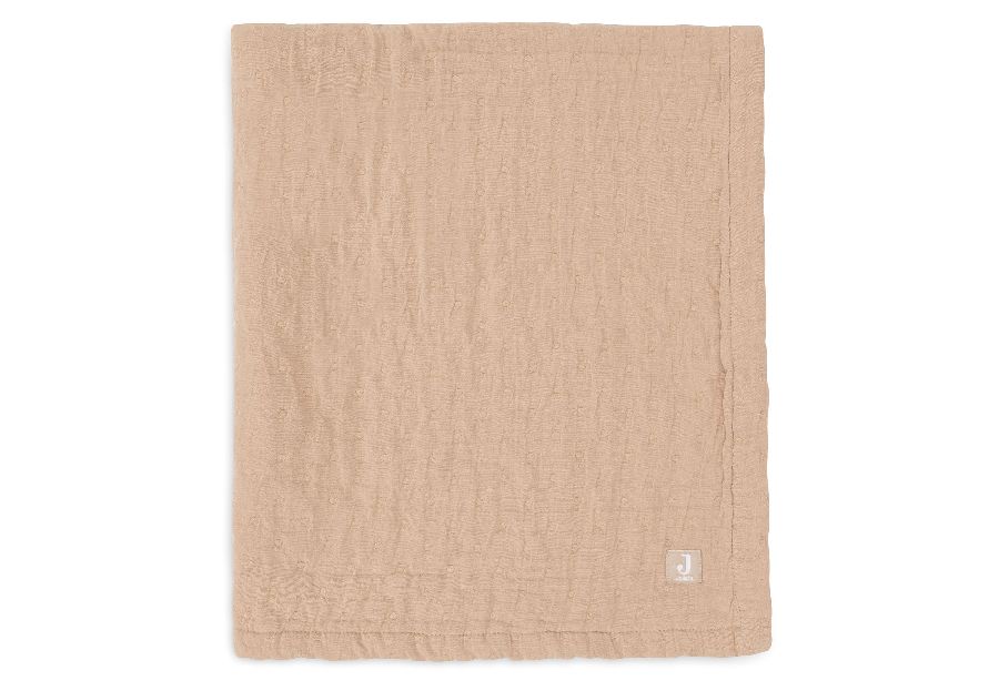Deken Jollein, geschikt voor wieg/draagmand/park | Jacquard biscuit