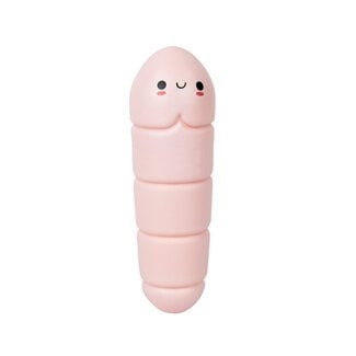 ANTI-STRESS BAL 1st, Worry Worm Stress Reliever, roze, gezichtje