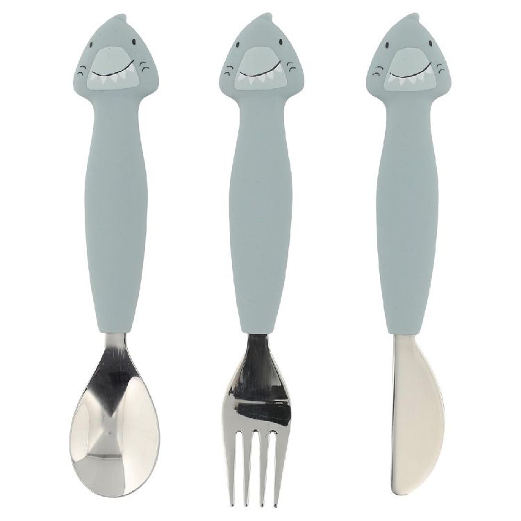 Bestek Trixie Cutlery set 3-pack, lepel/vork/mes | Mr. Shark Mealtime