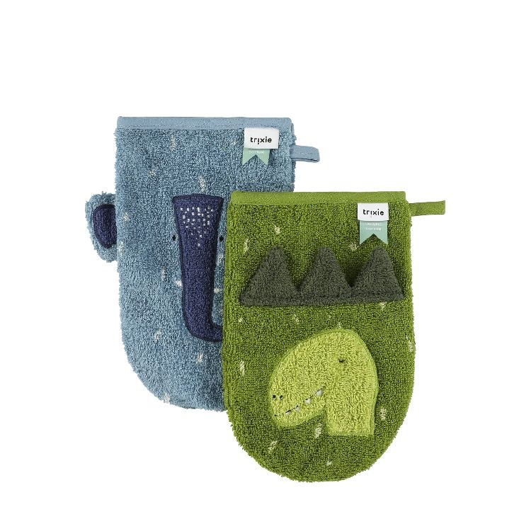 Washandje Trixie | Mrs. Elephant Bathtime/Mr. Dino Bathtime