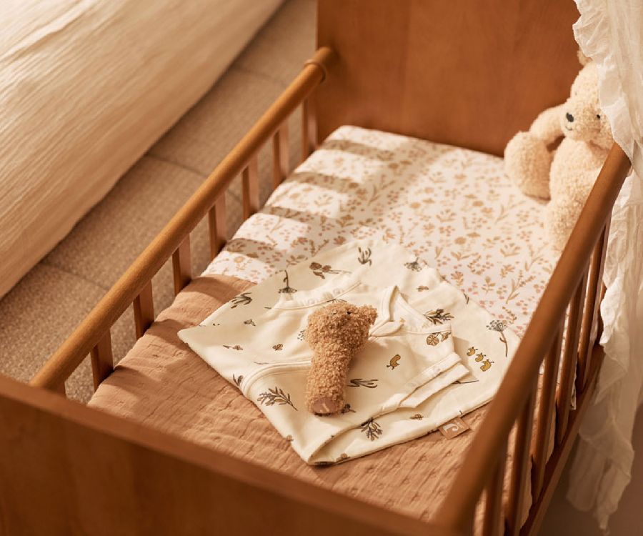 Deken Jollein, geschikt voor wieg/draagmand/park | Jacquard wild rose