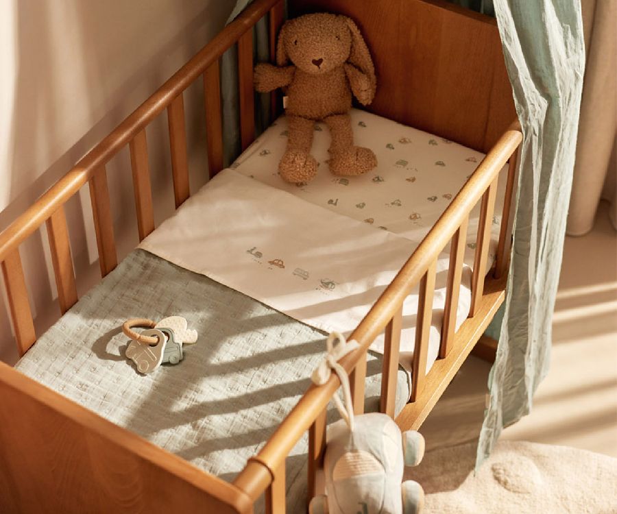 Deken Jollein, geschikt voor wieg/draagmand/park | Jacquard sea green