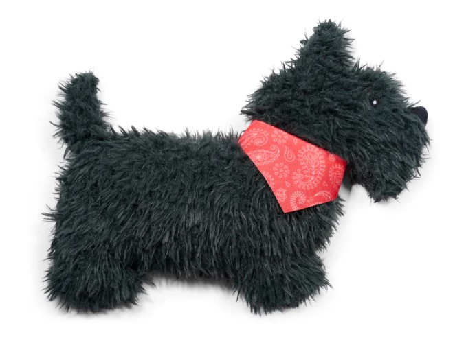 WARMTEKUSSEN Huggable Fluffy Scottie, zwart, hond, 1st, 32x23x4cm
