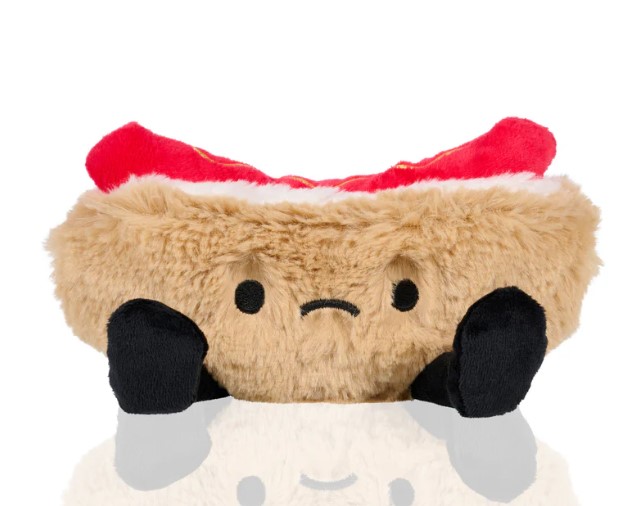 WARMTEKUSSEN Heatable Grounchy Hot Dog, 1st, bruin, Hotdog met gezichtje