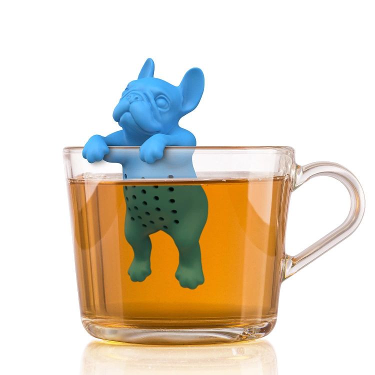 KRUIDEN INFUSER Good Boy Tea Infuser, blauw, uni, siliconen, vorm: hond, 1 stuk(s), keukengerei