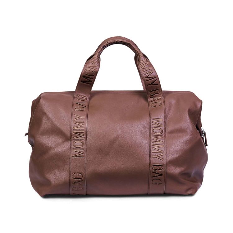 Verzorgingstas Childhome Mommy Bag Signature Simili, draagtas met luiermat | Signature Simili dark brown