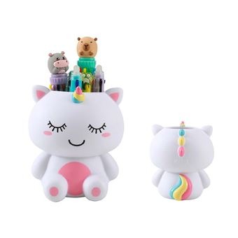 PENNENPOT 1st, 3D Pen Holder, Unicorn,  wit, eenhoorn