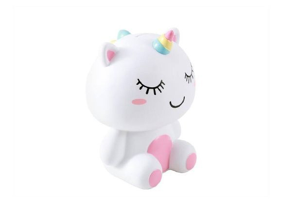 SPAARPOT 1st, Vertical Piggy Bank,  unicorn, wit, eenhoorn
