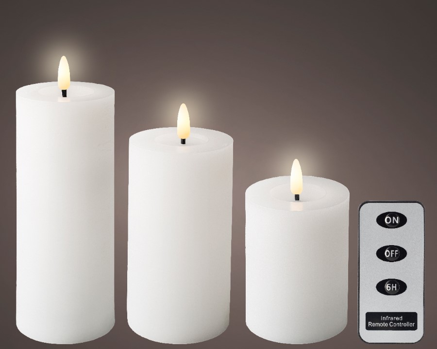 Verlichting Lumineo, 3-delige set, kaarsen