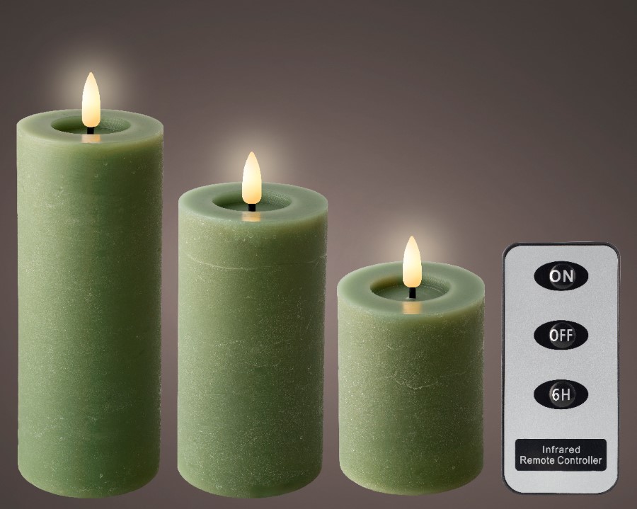 Verlichting Lumineo, 3-delige set, kaarsen