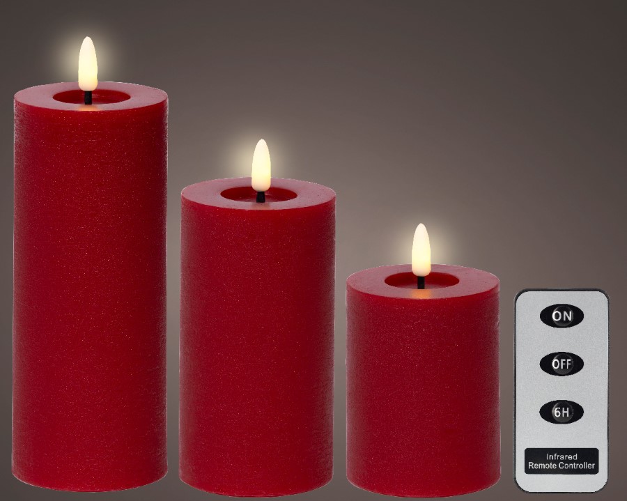Verlichting Lumineo, 3-delige set, kaarsen