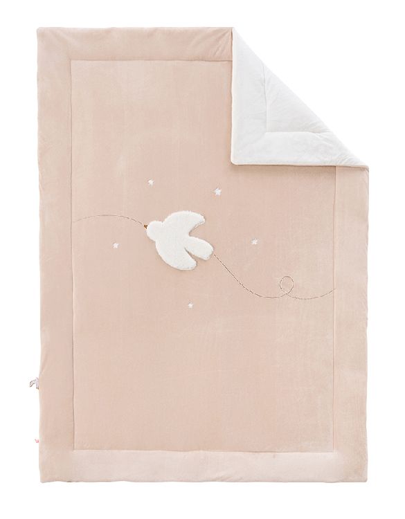 Deken Noukies Geluksduif, geschikt voor babybed 60x120/babybed 70x140 | Bali, Moka & Snow
