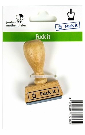 STEMPEL ZONDER INKT Fuck It Stamp, 1st, hout