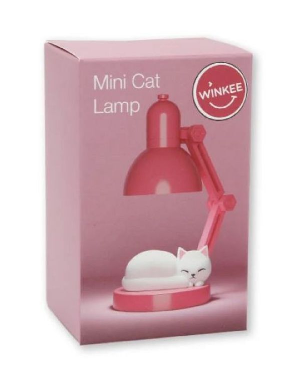 TAFELLAMP 1st, Mini Cat Lamp, roze/wit, poes, kunststof, lamp