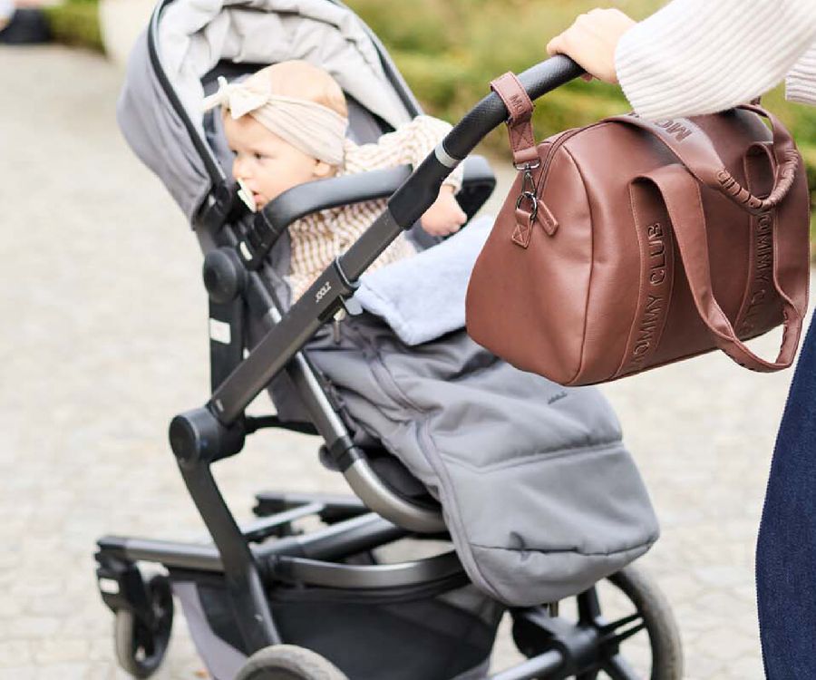 Verzorgingstas Childhome Mommy Club Signature Simili, draagtas met luiermat | Signature Simili dark brown