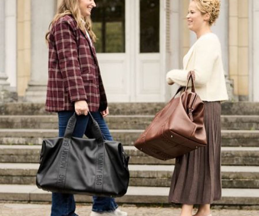 Verzorgingstas Childhome Mommy Bag Signature Simili, draagtas met luiermat | Signature Simili black