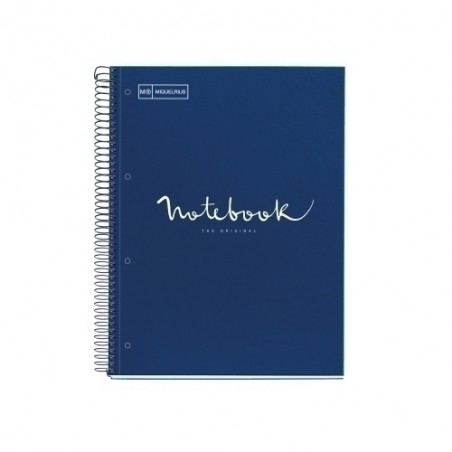 SCHRIFT A4, NB1, geruit, 80blz, marine,  blauw, spiraal, 1st