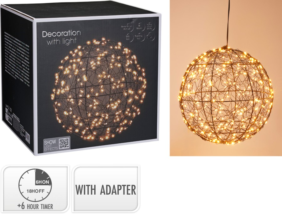 Verlichting bal, D 25 x H 25 cm