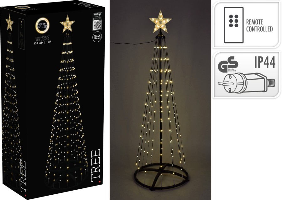 Verlichting kerstboom, D 90 x H 300 cm