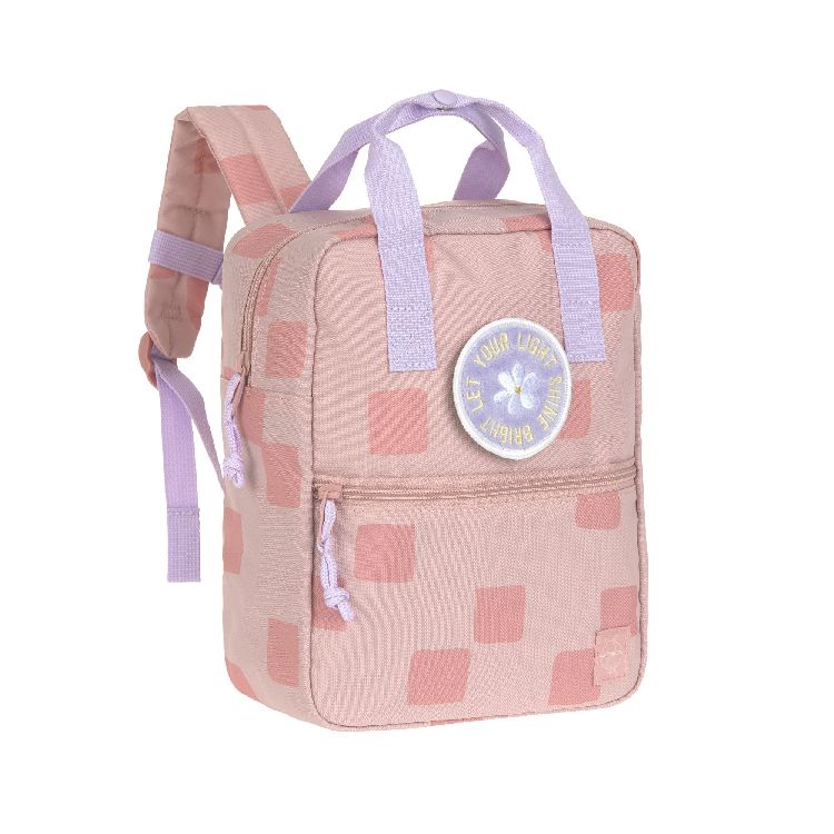 Rugzak Laessig Mini Square Backpack | Pattern Party rose School