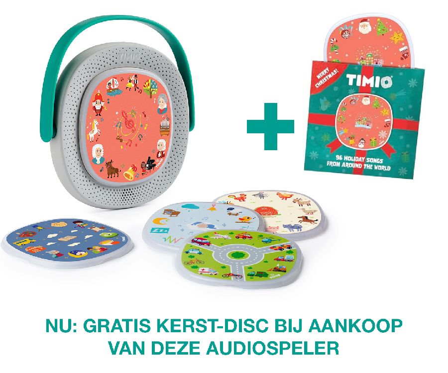 Tablet & audiospeler Timio Player + 5 discs Oplaadbaar | Timio